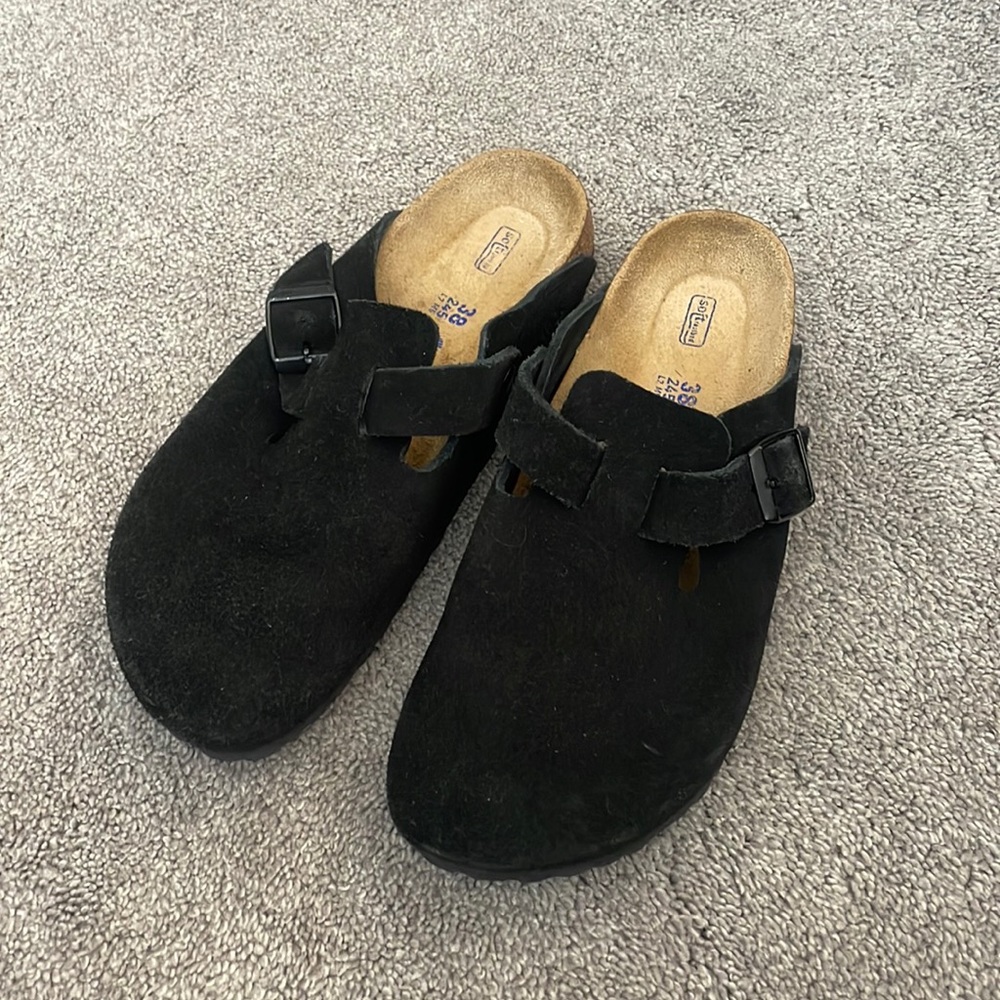 Black Suede Birkenstock Boston
